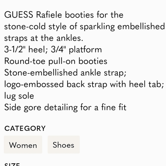 ✨️🆕️ Guess Women's Rafiele Embellished Booties 6.5 🆕️ NWOT ✨️ - Picture 3 of 3